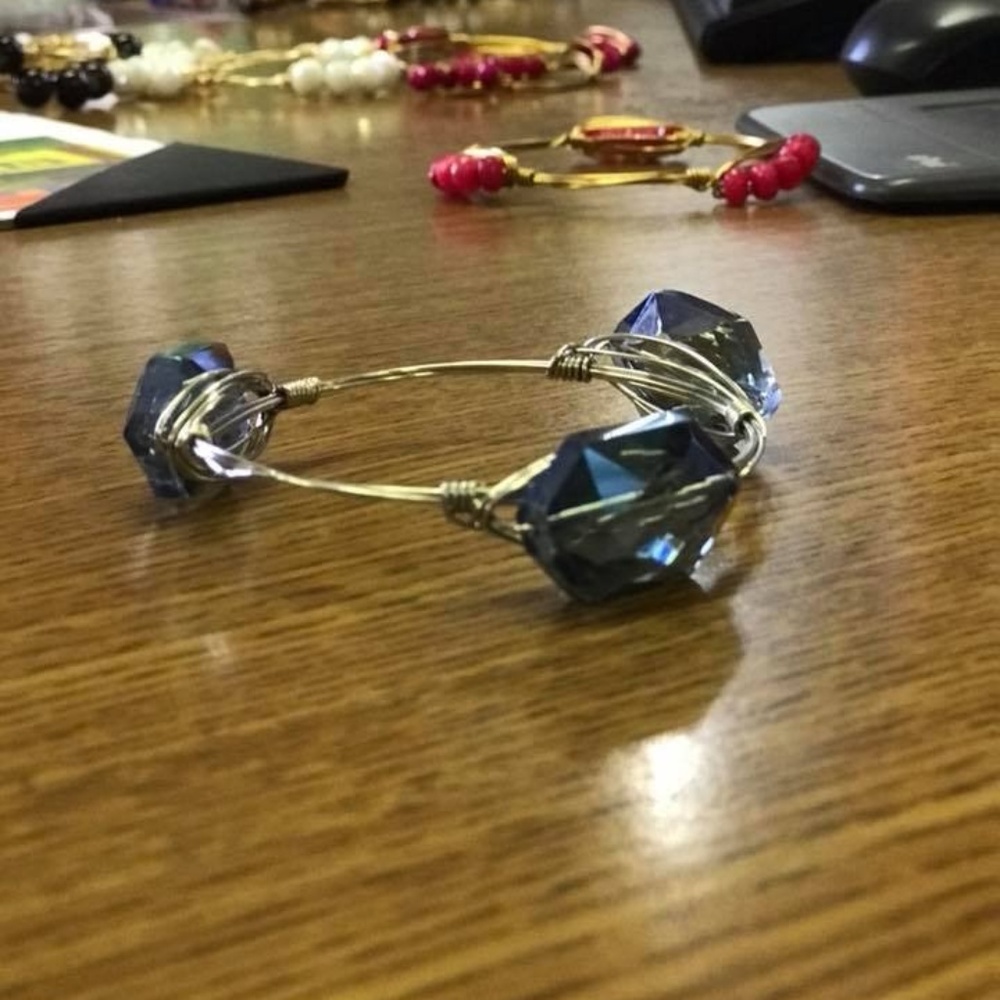 bourbon & boweties inspired wire wrapped bracelet